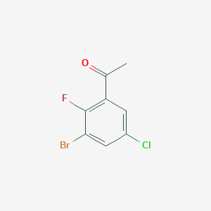 molecular formula C8H5BrClFO B2561462 1-(3-Bromo-5-chloro-2-fluorophenyl)ethanone CAS No. 2092624-18-3