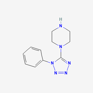 molecular formula C11H14N6 B2561469 1-(1-苯基-1H-四唑-5-基)哌嗪 CAS No. 198209-80-2
