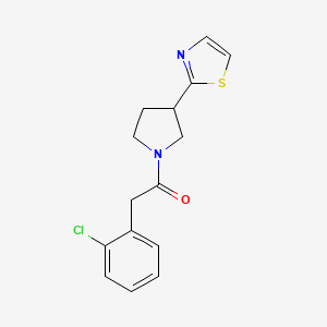 molecular formula C15H15ClN2OS B2561474 2-(2-Chlorophenyl)-1-(3-(thiazol-2-yl)pyrrolidin-1-yl)ethanone CAS No. 2034447-48-6