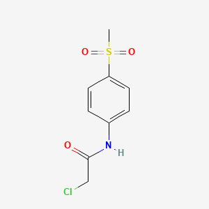 molecular formula C9H10ClNO3S B2561481 2-氯-N-[4-(甲磺基)苯基]乙酰胺 CAS No. 572882-25-8