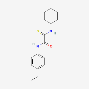 molecular formula C16H22N2OS B2561488 1-(cyclohexylcarbamothioyl)-N-(4-ethylphenyl)formamide CAS No. 306732-36-5