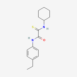 molecular formula C16H22N2OS B2561488 2-(cyclohexylamino)-N-(4-ethylphenyl)-2-sulfanylideneacetamide CAS No. 306732-36-5