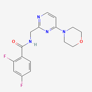 molecular formula C16H16F2N4O2 B2561495 2,4-difluoro-N-((4-morpholinopyrimidin-2-yl)methyl)benzamide CAS No. 1798031-62-5