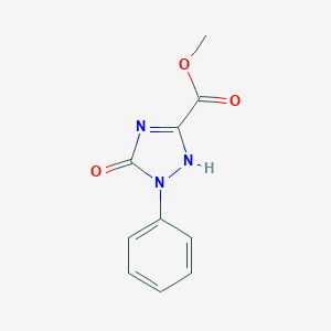 molecular formula C10H9N3O3 B025615 Methyl 2,5-dihydro-5-oxo-1-phenyl-1H-1,2,4-triazole-3-carboxylate CAS No. 109519-47-3