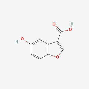 molecular formula C9H6O4 B2561502 3-Benzofurancarboxylic acid, 5-hydroxy- CAS No. 29735-85-1