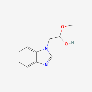 molecular formula C10H12N2O2 B2561511 2-Benzoimidazol-1-yl-1-methoxy-ethanol CAS No. 960050-01-5