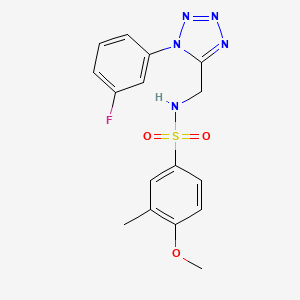 N-((1-(3-fluorophenyl)-1H-tetrazol-5-yl)methyl)-4-methoxy-3-methylbenzenesulfonamide