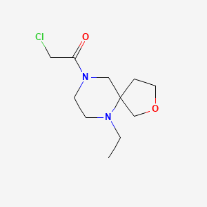 molecular formula C11H19ClN2O2 B2561540 2-Chloro-1-(6-ethyl-2-oxa-6,9-diazaspiro[4.5]decan-9-yl)ethanone CAS No. 2411291-07-9