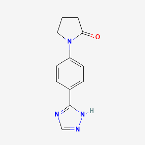 molecular formula C12H12N4O B2561561 1-[4-(1H-1,2,4-三唑-3-基)苯基]-2-吡咯烷酮 CAS No. 478039-88-2