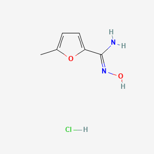 molecular formula C6H9ClN2O2 B2561563 盐酸N'-羟基-5-甲基呋喃-2-甲酰胺 CAS No. 1390739-62-4
