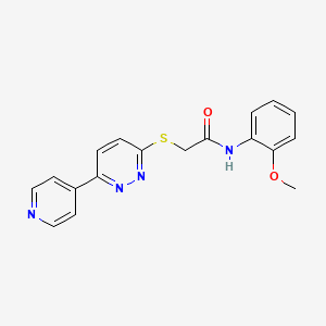 B2561609 N-(2-methoxyphenyl)-2-(6-pyridin-4-ylpyridazin-3-yl)sulfanylacetamide CAS No. 893996-79-7