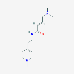 B2561611 (E)-4-(Dimethylamino)-N-[2-(1-methyl-3,6-dihydro-2H-pyridin-4-yl)ethyl]but-2-enamide CAS No. 2411337-42-1