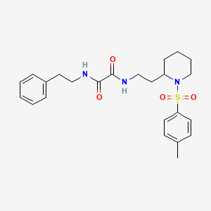 molecular formula C24H31N3O4S B2561622 N1-phenethyl-N2-(2-(1-tosylpiperidin-2-yl)ethyl)oxalamide CAS No. 898445-75-5