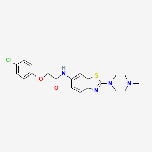 molecular formula C20H21ClN4O2S B2561626 2-(4-chlorophenoxy)-N-(2-(4-methylpiperazin-1-yl)benzo[d]thiazol-6-yl)acetamide CAS No. 1105252-18-3