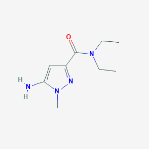 molecular formula C9H16N4O B2561627 5-amino-N,N-diethyl-1-methyl-1H-pyrazole-3-carboxamide CAS No. 1267537-58-5