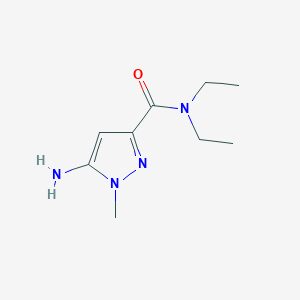 molecular formula C9H16N4O B2561627 5-Amino-N,N-diethyl-1-methylpyrazole-3-carboxamide CAS No. 1267537-58-5