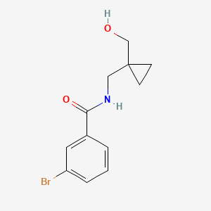 molecular formula C12H14BrNO2 B2561642 3-bromo-N-((1-(hydroxymethyl)cyclopropyl)methyl)benzamide CAS No. 1257547-53-7