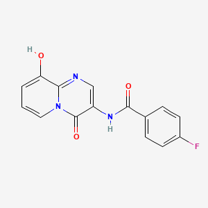 molecular formula C15H10FN3O3 B2561653 4-fluoro-N-(9-hydroxy-4-oxo-4H-pyrido[1,2-a]pyrimidin-3-yl)benzamide CAS No. 510765-24-9