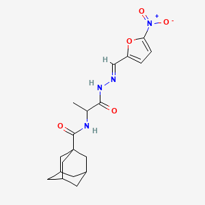 molecular formula C19H24N4O5 B2561663 N-(1-{N'-[(1E)-(5-NITROFURAN-2-YL)METHYLIDENE]HYDRAZINECARBONYL}ETHYL)ADAMANTANE-1-CARBOXAMIDE CAS No. 375388-26-4
