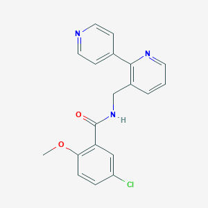 molecular formula C19H16ClN3O2 B2561669 N-([2,4'-bipyridin]-3-ylmethyl)-5-chloro-2-methoxybenzamide CAS No. 2034474-53-6