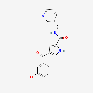 molecular formula C19H17N3O3 B2561693 4-(3-methoxybenzoyl)-N-(3-pyridinylmethyl)-1H-pyrrole-2-carboxamide CAS No. 439111-65-6