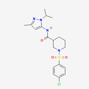 1-((4-chlorophenyl)sulfonyl)-N-(1-isopropyl-3-methyl-1H-pyrazol-5-yl)piperidine-3-carboxamide
