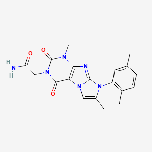 2-[6-(2,5-Dimethylphenyl)-4,7-dimethyl-1,3-dioxopurino[7,8-a]imidazol-2-yl]acetamide