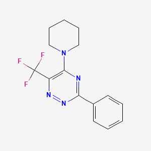 3-Phenyl-5-piperidino-6-(trifluoromethyl)-1,2,4-triazine