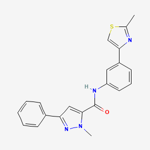 1-methyl-N-(3-(2-methylthiazol-4-yl)phenyl)-3-phenyl-1H-pyrazole-5-carboxamide
