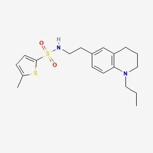 5-methyl-N-(2-(1-propyl-1,2,3,4-tetrahydroquinolin-6-yl)ethyl)thiophene-2-sulfonamide