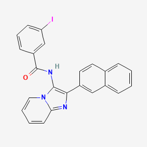 molecular formula C24H16IN3O B2561779 3-iodo-N-(2-(naphthalen-2-yl)imidazo[1,2-a]pyridin-3-yl)benzamide CAS No. 537020-47-6