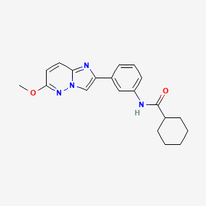 molecular formula C20H22N4O2 B2561799 N-(3-(6-methoxyimidazo[1,2-b]pyridazin-2-yl)phenyl)cyclohexanecarboxamide CAS No. 946322-76-5