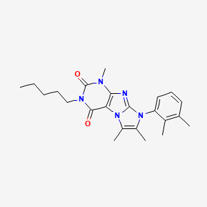 molecular formula C23H29N5O2 B2561812 8-(2,3-dimethylphenyl)-1,6,7-trimethyl-3-pentyl-1H,2H,3H,4H,8H-imidazo[1,2-g]purine-2,4-dione CAS No. 904372-23-2