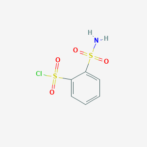 molecular formula C6H6ClNO4S2 B2561923 2-Sulfamoylbenzene-1-sulfonyl chloride CAS No. 100704-37-8