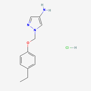 molecular formula C12H16ClN3O B2561941 1-(4-Ethyl-phenoxymethyl)-1H-pyrazol-4-ylamine hydrochloride CAS No. 1185398-47-3