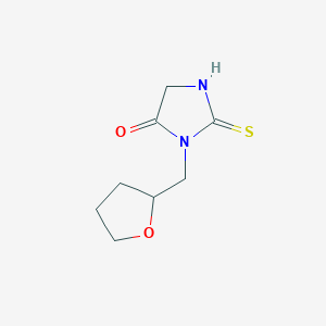 molecular formula C8H12N2O2S B2561950 2-sulfanyl-1-(tetrahydrofuran-2-ylmethyl)-4H-imidazol-5-one CAS No. 832737-26-5