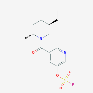B2561955 3-[(2R,5R)-5-Ethyl-2-methylpiperidine-1-carbonyl]-5-fluorosulfonyloxypyridine CAS No. 2418595-95-4