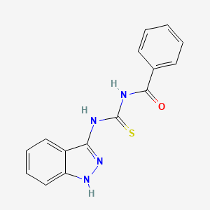 molecular formula C15H12N4OS B2561966 1-benzoyl-3-(1H-indazol-3-yl)thiourea CAS No. 691406-10-7