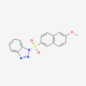 molecular formula C17H13N3O3S B2561987 1-[(6-methoxynaphthalen-2-yl)sulfonyl]-1H-1,2,3-benzotriazole CAS No. 325811-90-3