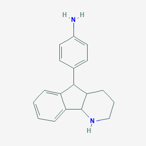 molecular formula C18H20N2 B025620 5-(4-Aminophenyl)-2,3,4,4a,5,9b-hexahydro-1H-indeno(1,2-b)pyridine CAS No. 107035-06-3