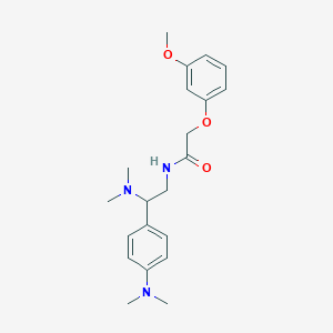 molecular formula C21H29N3O3 B2562001 N-[2-(dimethylamino)-2-[4-(dimethylamino)phenyl]ethyl]-2-(3-methoxyphenoxy)acetamide CAS No. 946340-36-9