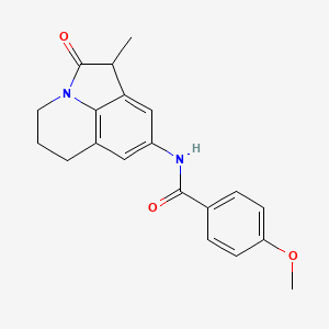 molecular formula C20H20N2O3 B2562034 4-methoxy-N-(1-methyl-2-oxo-2,4,5,6-tetrahydro-1H-pyrrolo[3,2,1-ij]quinolin-8-yl)benzamide CAS No. 898454-40-5
