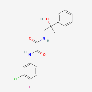 molecular formula C17H16ClFN2O3 B2562053 N1-(3-chloro-4-fluorophenyl)-N2-(2-hydroxy-2-phenylpropyl)oxalamide CAS No. 1351621-86-7