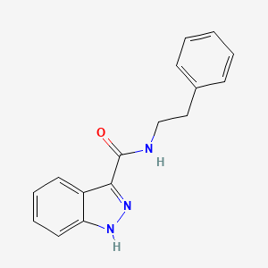 molecular formula C16H15N3O B2562054 N-(2-phenylethyl)-1H-indazole-3-carboxamide CAS No. 23707-07-5