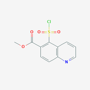 Methyl 5-(chlorosulfonyl)quinoline-6-carboxylate