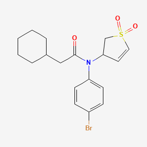 N-(4-bromophenyl)-2-cyclohexyl-N-(1,1-dioxido-2,3-dihydrothiophen-3-yl)acetamide