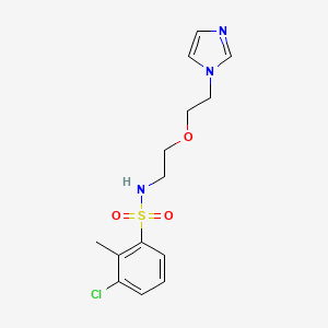 N-(2-(2-(1H-imidazol-1-yl)ethoxy)ethyl)-3-chloro-2-methylbenzenesulfonamide