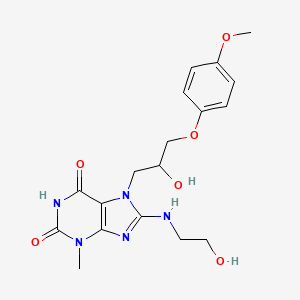 7-(2-hydroxy-3-(4-methoxyphenoxy)propyl)-8-((2-hydroxyethyl)amino)-3-methyl-1H-purine-2,6(3H,7H)-dione