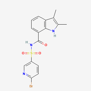 N-[(6-bromopyridin-3-yl)sulfonyl]-2,3-dimethyl-1H-indole-7-carboxamide