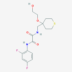 N1-(2,4-difluorophenyl)-N2-((4-(2-hydroxyethoxy)tetrahydro-2H-thiopyran-4-yl)methyl)oxalamide
